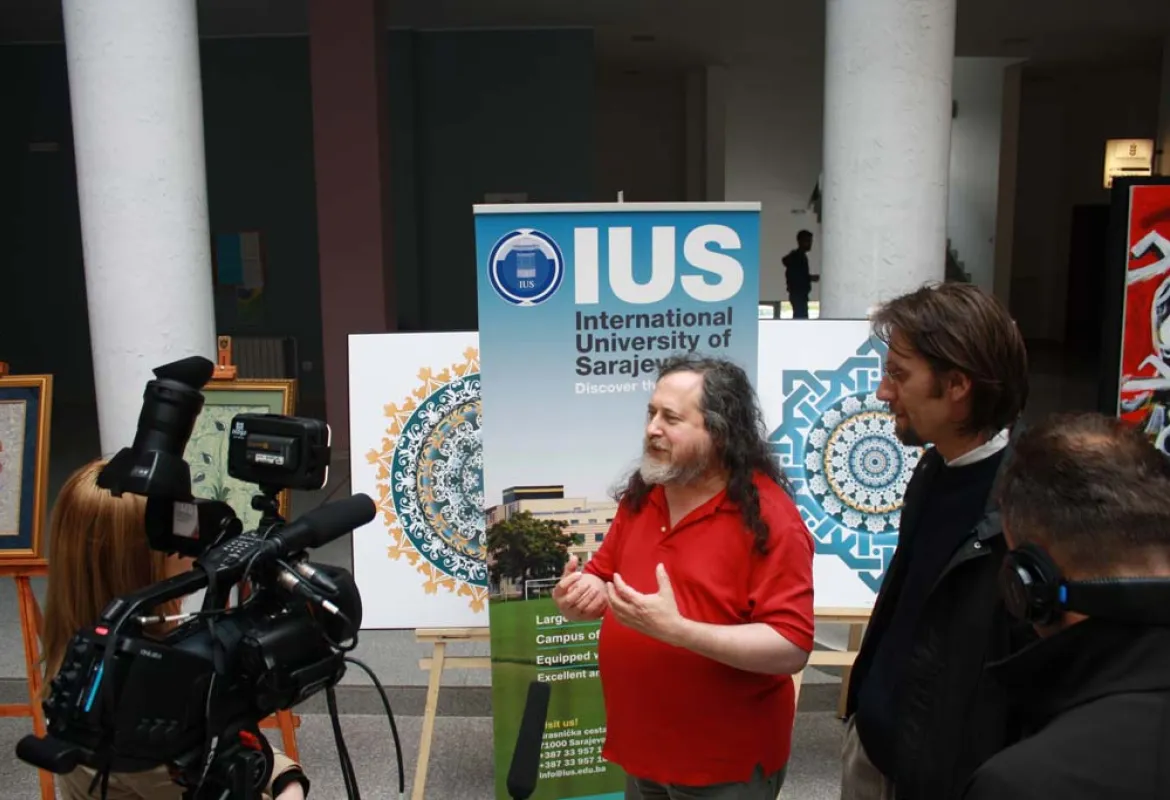 Public lecture by Dr. Stallman at the International University of Sarajevo