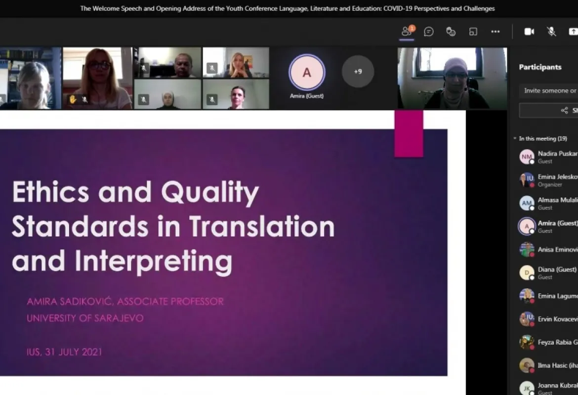 IUS ELIT Program Organizes the Youth Conference Language, Literature and Education: COVID-19 Perspectives and Challenges 