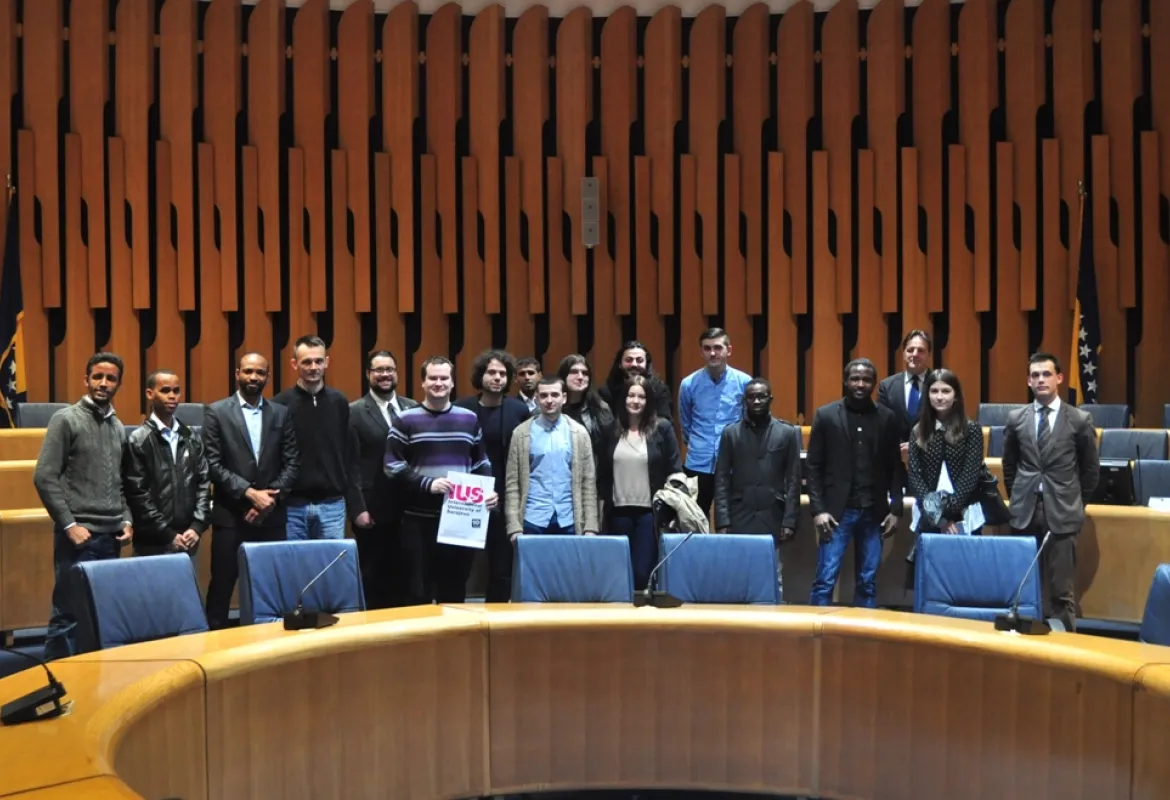 IUS professors and students visited The Parliamentary Assembly of BiH