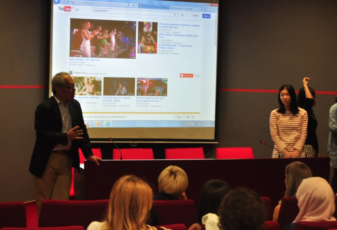 Doshisha University students gave a presentation at IUS