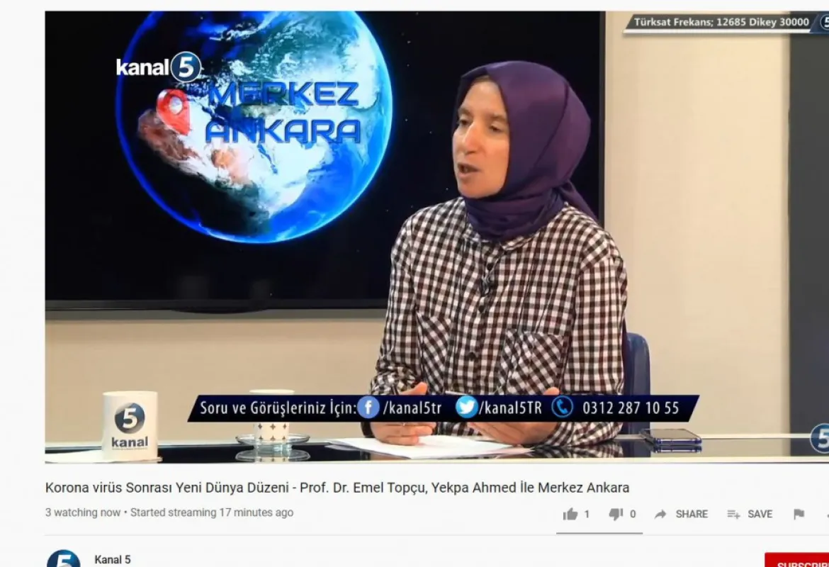 Prof. Dr. Emel Topçu spoke about COVID-19 at Kanal5