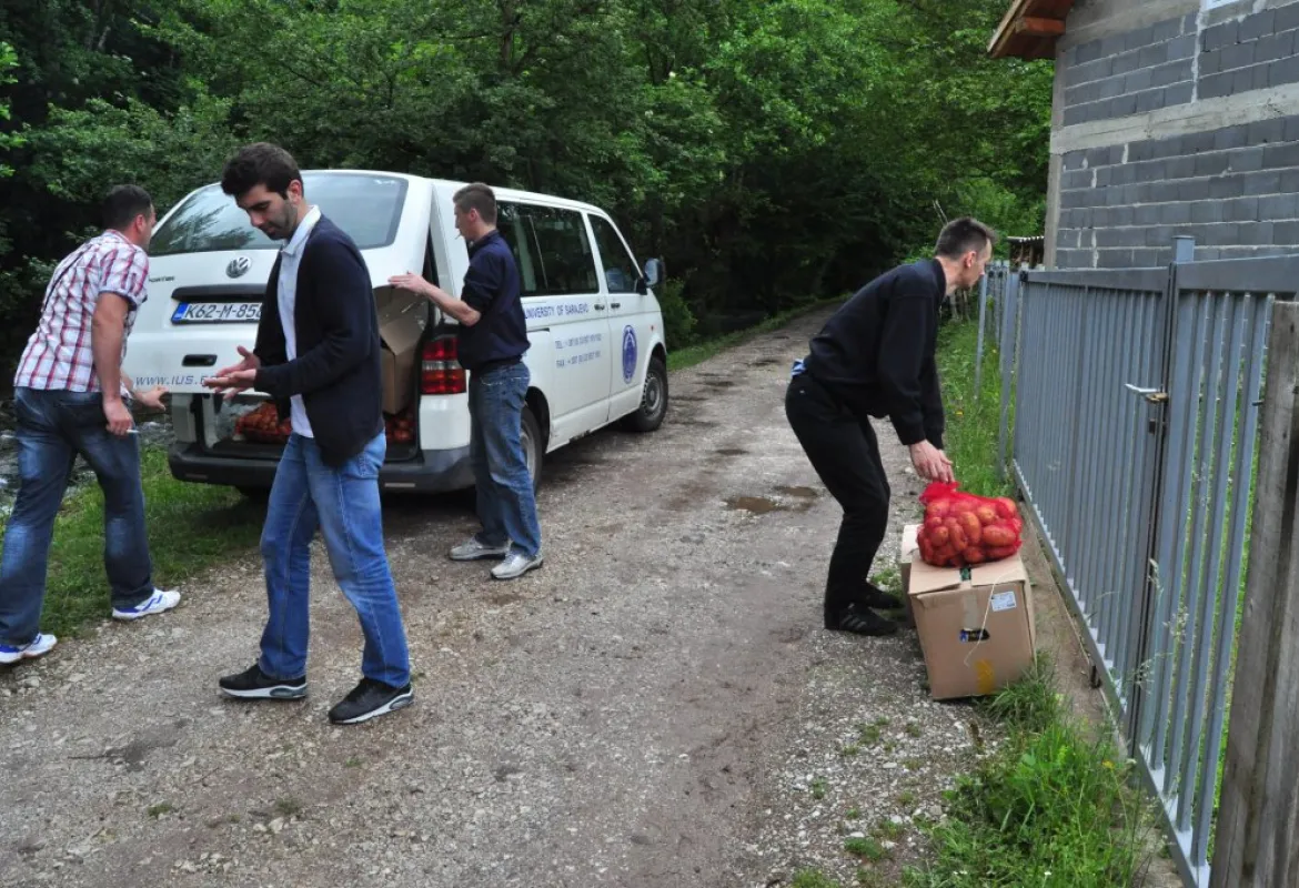 IUS distributed charity packages