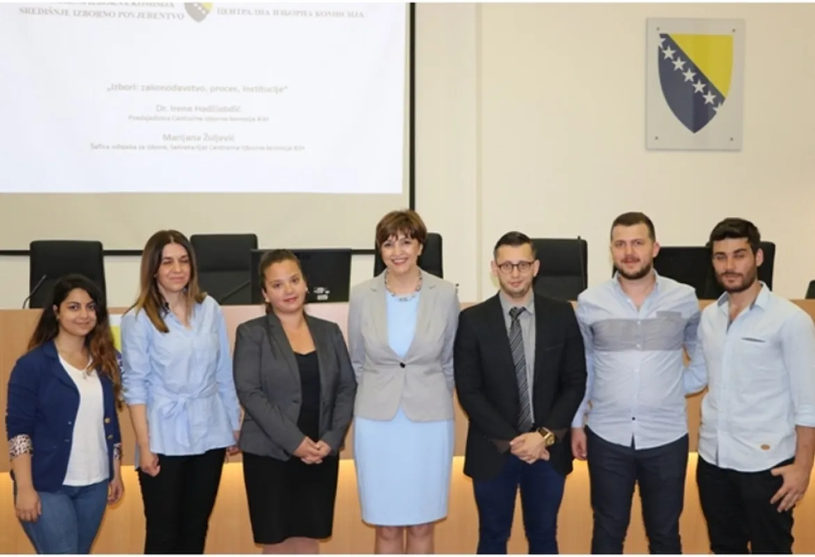 STUDENTS OF THE FACULTY OF LAW AT IUS VISITING THE CENTRAL ELECTION COMMISSION OF BOSNIA AND HERZEGOVINA