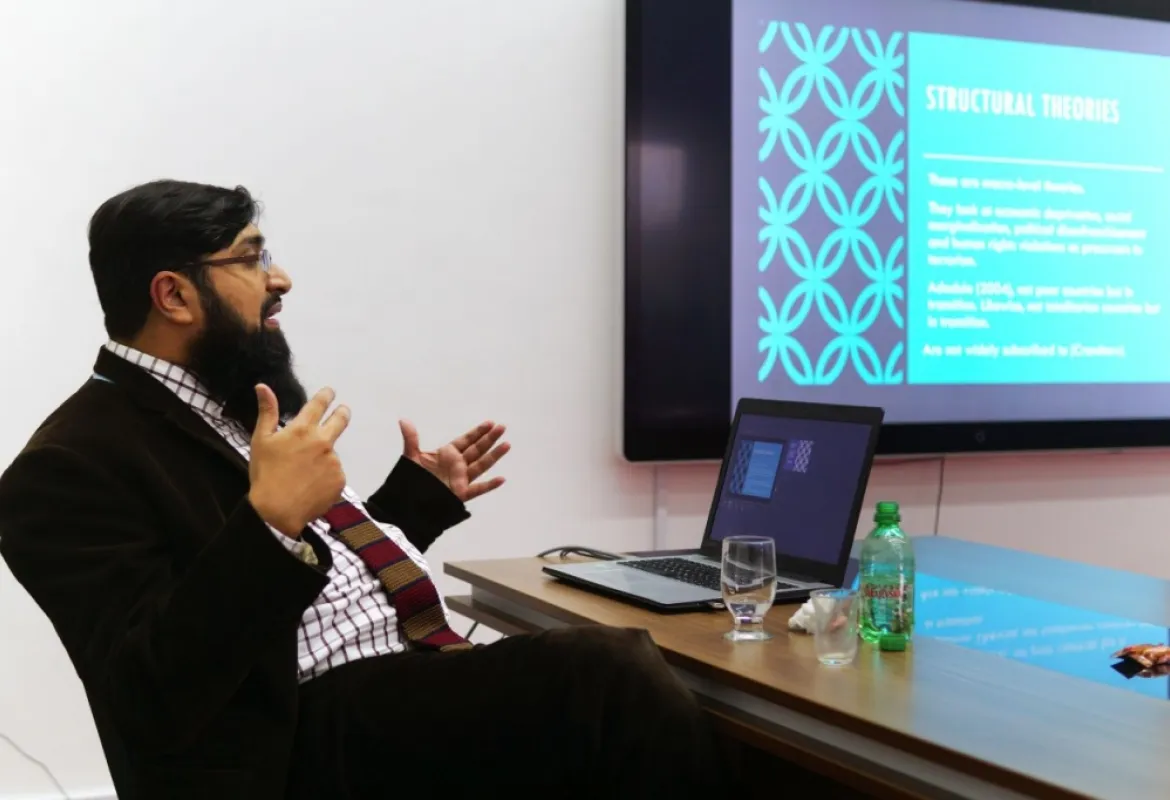 Presentation on the Topic of “The Essence of Terror: Contending Explanations for Terrorism across the Social Sciences" held at IUS