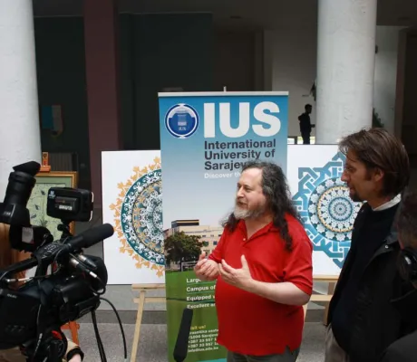 Public lecture by Dr. Stallman at the International University of Sarajevo