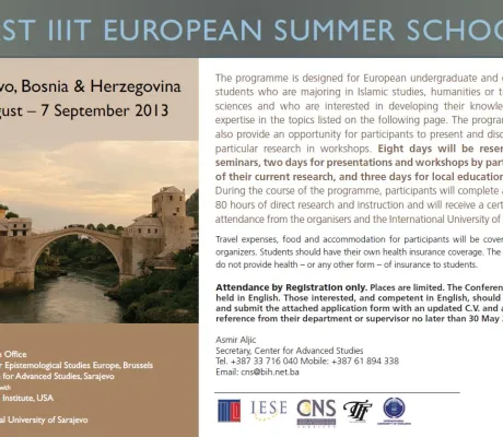 The first IIIT European Summer school will be organised at IUS