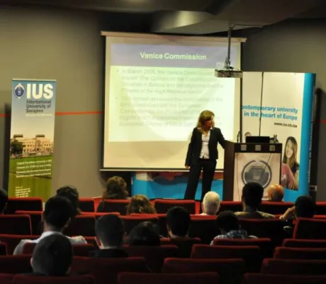 A lecture by Dr. Valery Perry "The Basics of the B&H Constitution and Reform Efforts to Date"