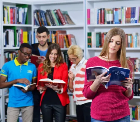 More than a million books and journals in the IUS library