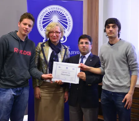 The award ceremony for the best IUS student business plan