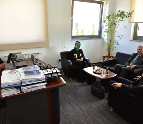 Mr. Hamza Yavuz and Ms. Hayriye Kosova in visit at IUS