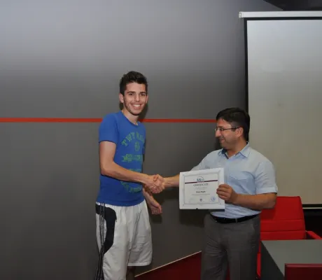 Award ceremony for students of the (MATLAB) programming course