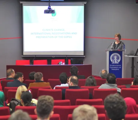 French Ambassador gave a lecture on climate change