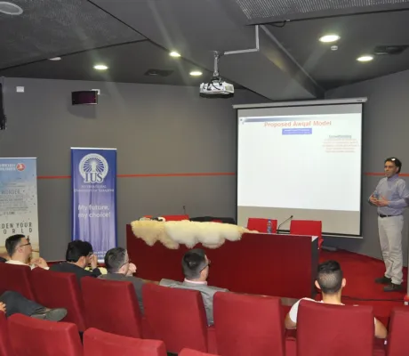 Hussein Benyoun gave a lecture at IUS