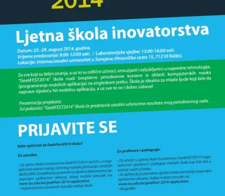 Summer School of Innovation “GeekFEST 2014”