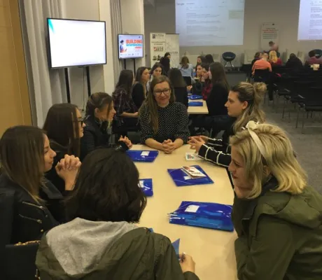 Dr. Jasminka Hasić Telalović and Džana Bašić at the Technology Park in Mostar