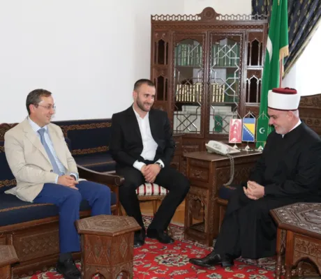The IUS Rector visited the reisu-l-ulema Husein ef. Kavazovic