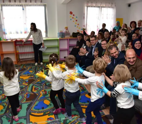 Kids from the "Kid IUS" kindergarten marked the November 25, Statehood Day of Bosnia and Herzegovina