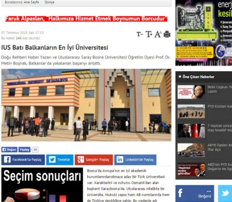 IUS Batı Balkanların En İyi Üniversitesi