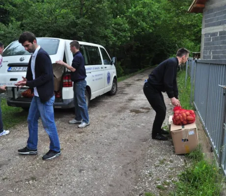 IUS distributed charity packages