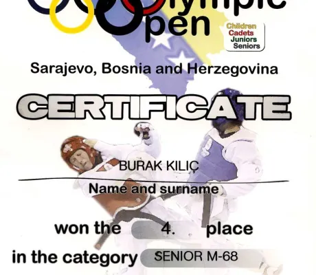 IUS student won the 4th place in the International Taekwondo Championship 