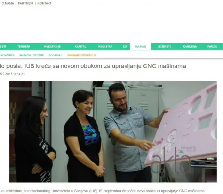 One Step Closer to Employment: IUS is Starting New CNC Operator Training