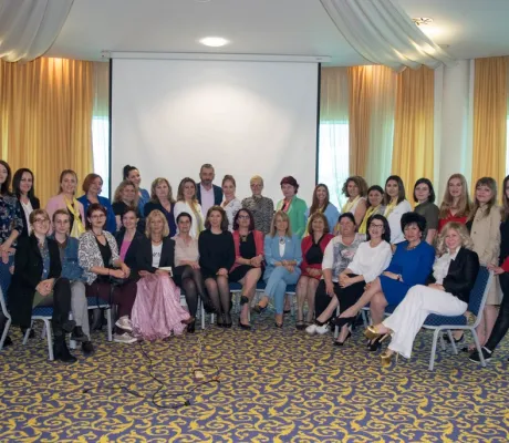 IUS representatives at a conference on the empowerment of women's entrepreneurship