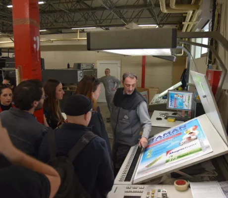 VACD Students Visit Printing Company Dobra Knjiga