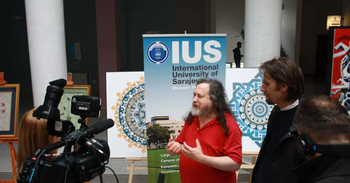 Public lecture by Dr. Stallman at the International University of Sarajevo