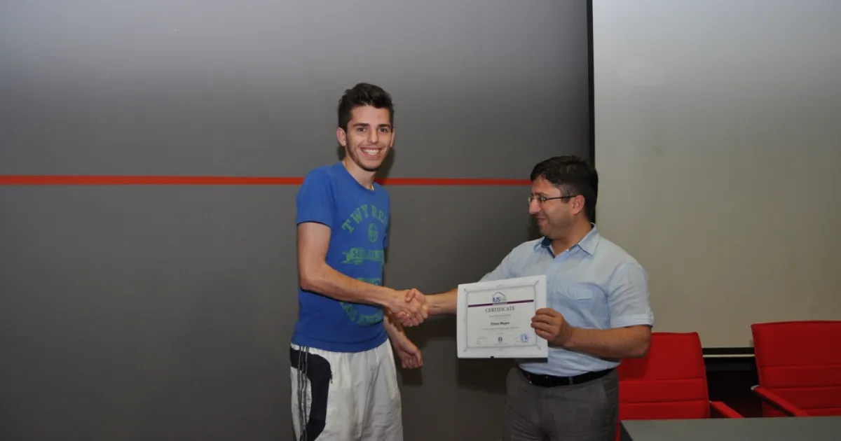 Award ceremony for students of the (MATLAB) programming course