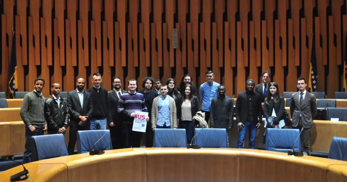 IUS professors and students visited The Parliamentary Assembly of BiH