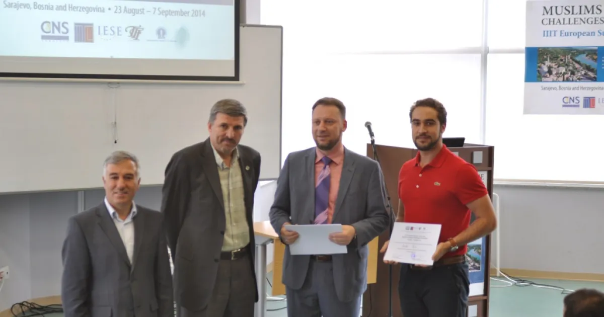Certificates handed to participants of the IIIT European Summer School 2014
