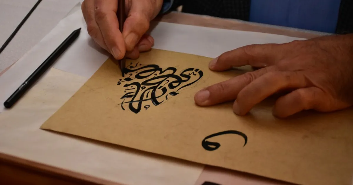 Workshop on calligraphy and tazhip for Department of Arts