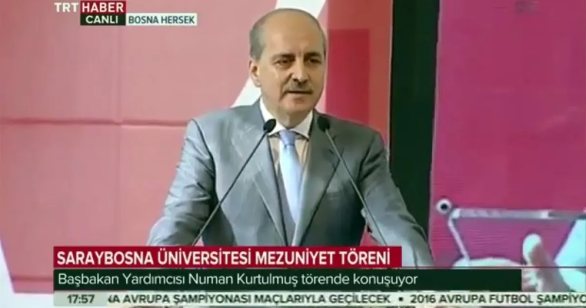 Prof Dr Numan Kurtulmuş Saraybosna Üniversitesi Mezuniyet Töreni Bosna Hersek 2016 TRT HABER