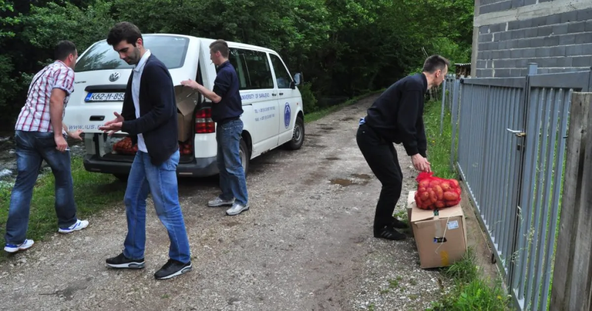 IUS distributed charity packages