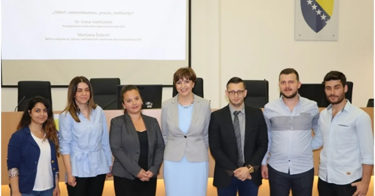 STUDENTS OF THE FACULTY OF LAW AT IUS VISITING THE CENTRAL ELECTION COMMISSION OF BOSNIA AND HERZEGOVINA
