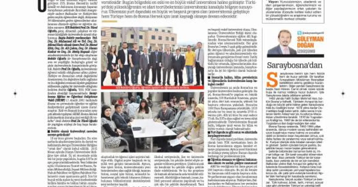 IUS Rektörü Prof. Dr. Yücel Oğurlu Türkiye Gazetesi ile Söyleşi yaptı