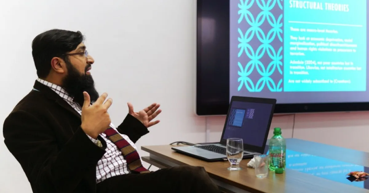 Presentation on the Topic of “The Essence of Terror: Contending Explanations for Terrorism across the Social Sciences" held at IUS