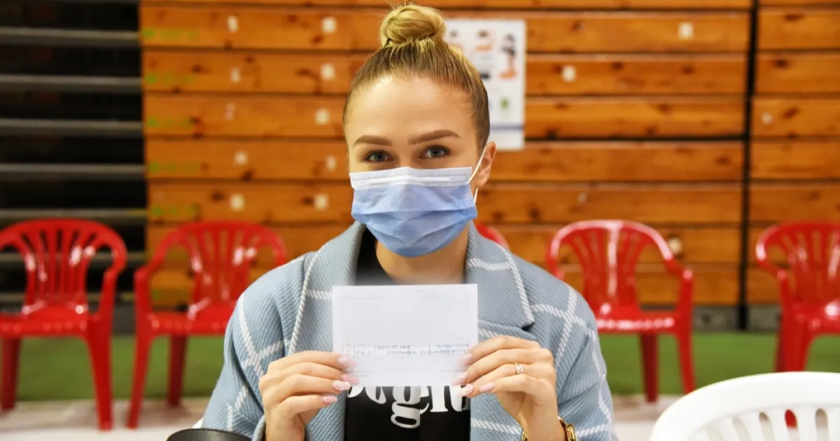 Organized vaccination of IUS students in the Zetra Olympic hall 